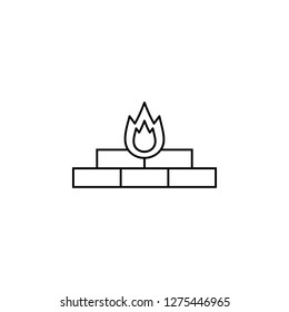 antivirus, firewall icon. Simple outline vector of Web Design Development  set icons for UI and UX, website or mobile application