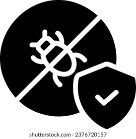 antivirus glyph icon illustration vector