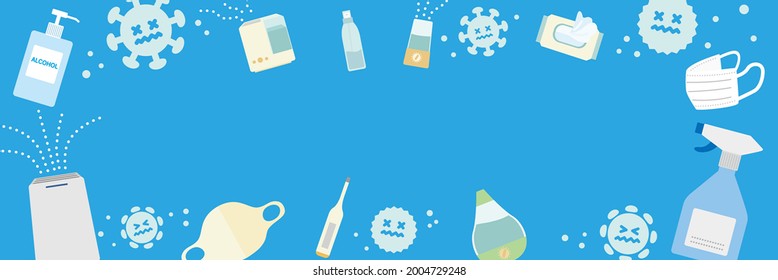 Antivirus goods vector illustration poster