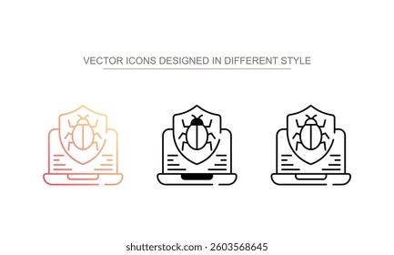 Antivirus icon design with white background stock illustration