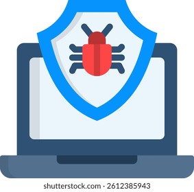 Antivirus Icon Flat Vector Illustration