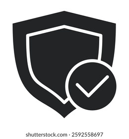Antivirus Icon Glyph Style. Vector Illustration For Graphic Design