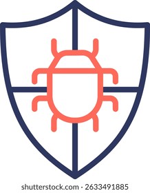 Antivirus Icon Line Color Vector Illustration