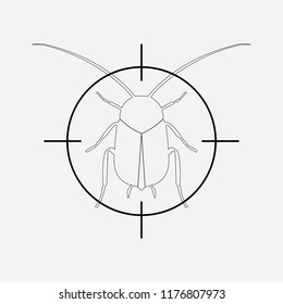 Antivirus icon line element. Vector illustration of antivirus icon line isolated on clean background for your web mobile app logo design.