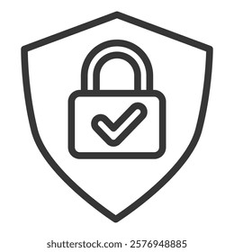 Antivirus Icon Lineal Style Vector Illustration