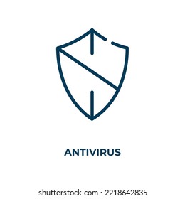 Antivirus icon. Linear vector illustration. Outline antivirus icon vector. Thin line symbol for use on web and mobile apps, logo, print media.