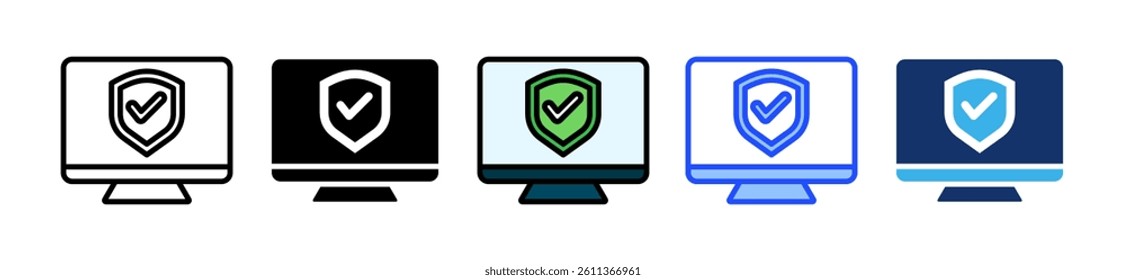 Antivirus Icon Set With Multiple Style Collection