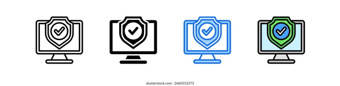 Antivirus Icon Set Multiple Style Collection