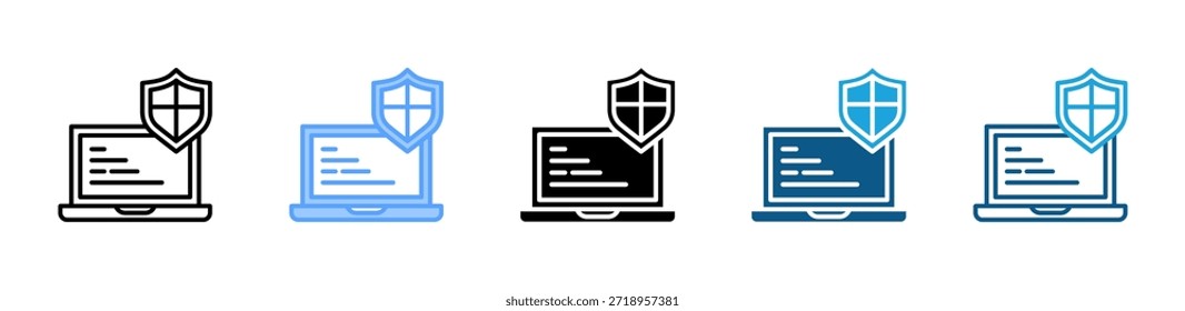 Conjunto de iconos de antivirus colección de varios estilos