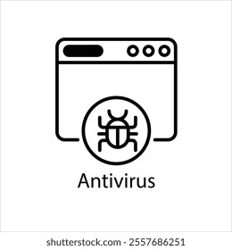 Antivirus Icon Symbol vector graphics.