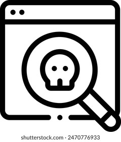 antivirus icon. Thin Linear Style Design Isolated On White Background