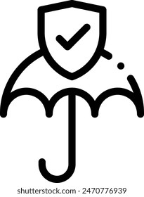 icono del antivirus. Diseño De Estilo Lineal Delgado Aislado Sobre Fondo Blanco