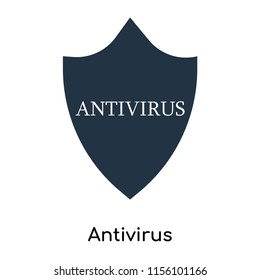 Antivirus icon vector isolated on white background, Antivirus transparent sign , symbols or elements in filled style