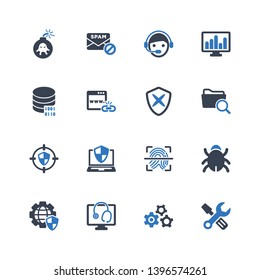 Antivirus & Internet Security Icons - Blue Series - Set 6