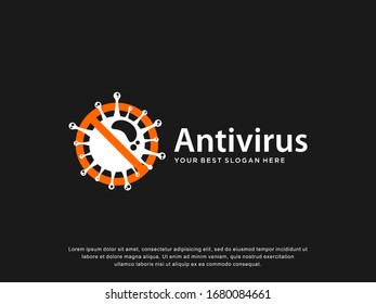 antivirus logo.modern design.abstract style.vector illustration