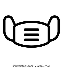 Antivirus mask icon. Outline antivirus mask vector icon for web design isolated on white background