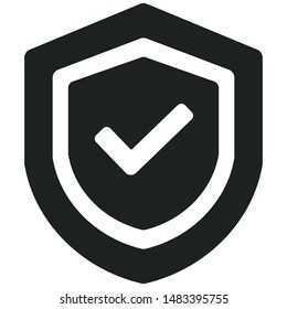 Antivirus protection flat vector icon