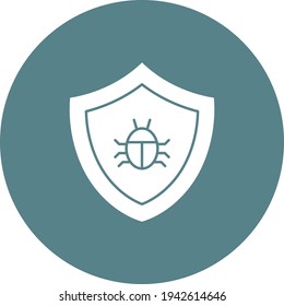 Antivirus, protection, shield icon vector image. Can also be used for cyber security. Suitable for use on web apps, mobile apps and print media.