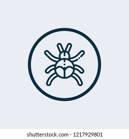 Antivirus protection. Virus shield line art vector icon