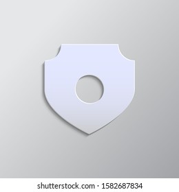 antivirus, security paper style, icon- Paper style vector icon.