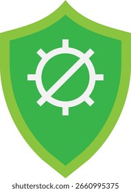 Antivirus Security Protection Icon Vector Flat Illustration