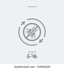 Antivirus service 24/7 - Minimal vector icon