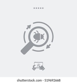 Antivirus service 24/7 - Minimal vector icon