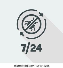 Antivirus service 24/7 - Minimal vector icon