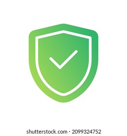 vector de icono de escudo antivirus aislado en fondo blanco