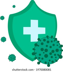 Antivirus shield sign vector illustration
