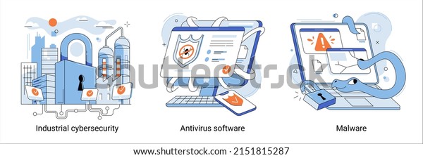 Antivirus software development metaphor.
Malware, computer virus and spyware, industrial cybersecurity
management. Online programs personal data protection. Internet
information security
technologies