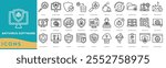 Antivirus Software icon. Virus Scan, Antivirus Software, Real-Time Protection, Virus Remover and Malware Detection