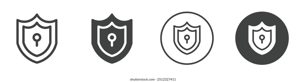 Antivirus system protection icon Vector logo outline