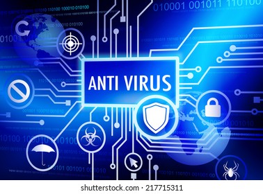 Antivirus themed concept.