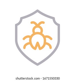 antivirus vector color line icon 