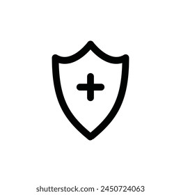 Antivirus vector icon. Anti virus flat sign design. Shield symbol pictogram. Protection shield icon. Guard sign. Defence sign. UX UI icon