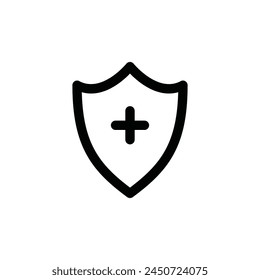 Antivirus vector icon. Anti virus flat sign design. Shield symbol pictogram. Protection shield icon. Guard sign. Defence sign. UX UI icon