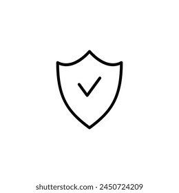 Antivirus vector icon. Anti virus flat sign design. Shield symbol pictogram. Protection shield icon. Guard sign. Defence sign. UX UI icon