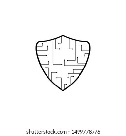 Antivirus vector icon on white background