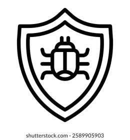 Antivirus Vector Line Icon Design For Personal And Commercial Use