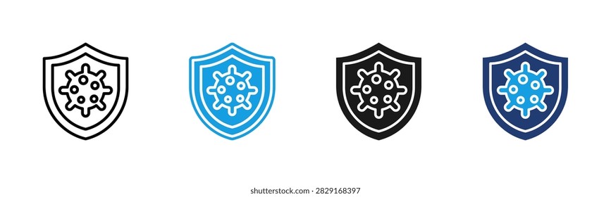 Antivirus web icon multiple style collection