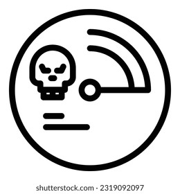 Vector de contorno de icono de trabajo de Antivirus. Privacidad del sitio web. Protección de inicio de sesión