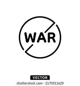 Anti-war, Vector, Icon, Illustration .