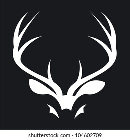 Antler in Black Background