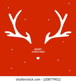antler christmas card template
