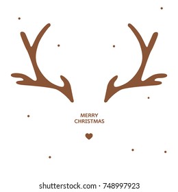 antler christmas card template