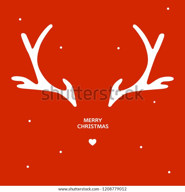 Antler Christmas Card Template Stock Vector (Royalty Free) 1208779012 ...