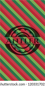 Antler christmas style emblem.