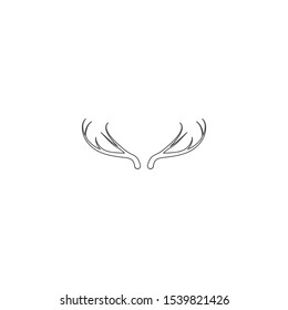 Antler Deer illustration logo vector template