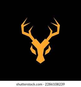 Antler head geometric creative logo